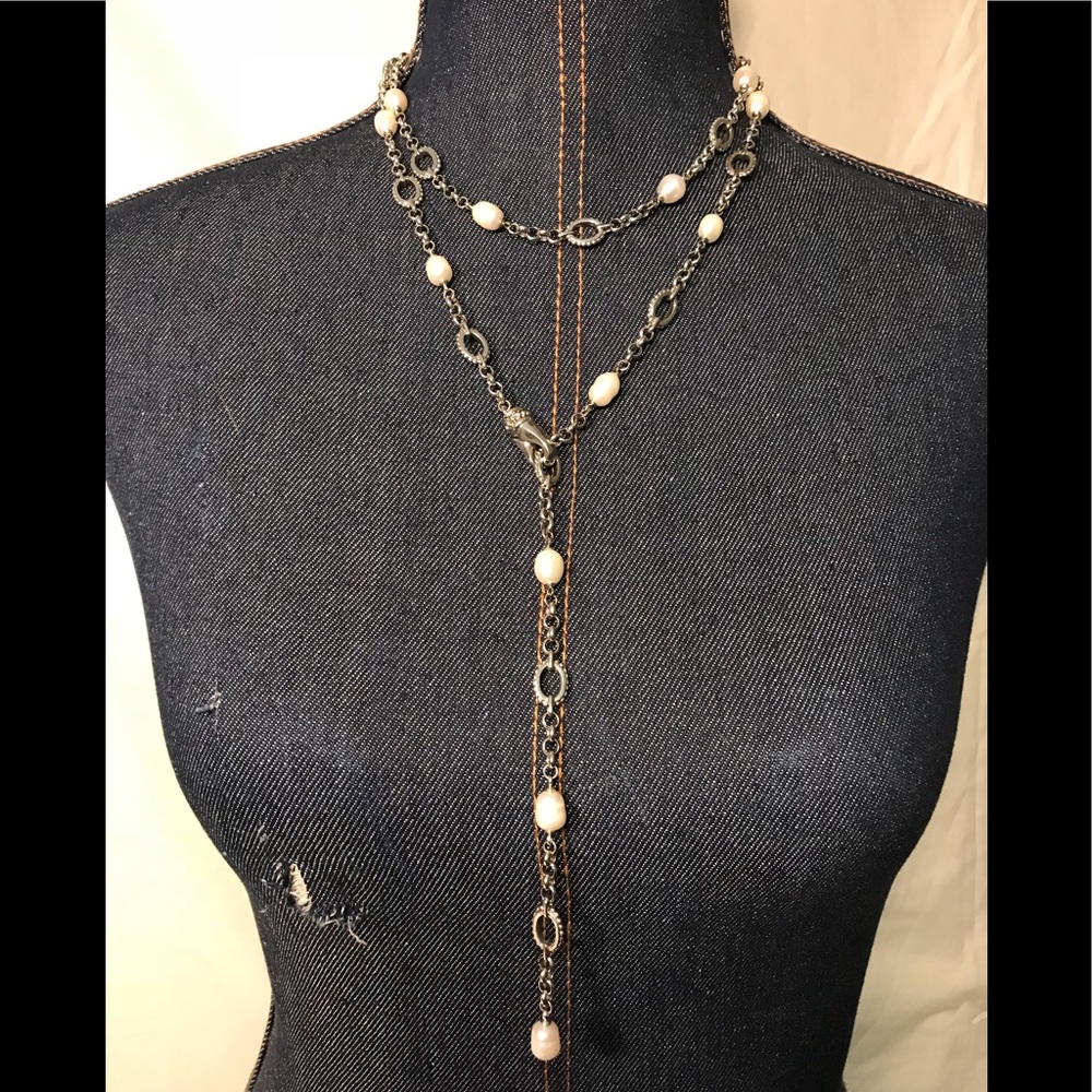 🔆 Stunning adjustable necklace with pearls